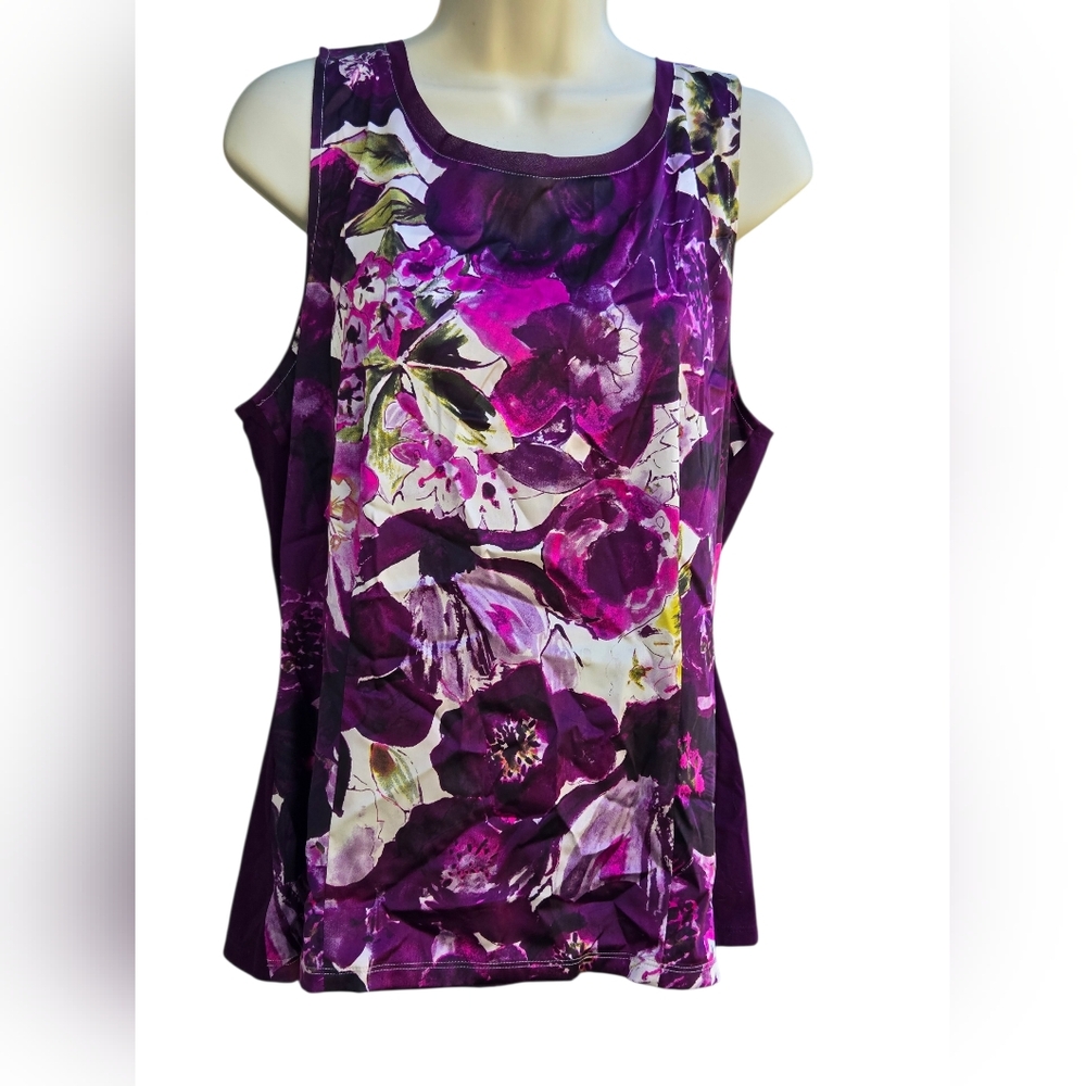 Ann Taylor Sleeveless Tank Top in Deep Plums. Sz Large